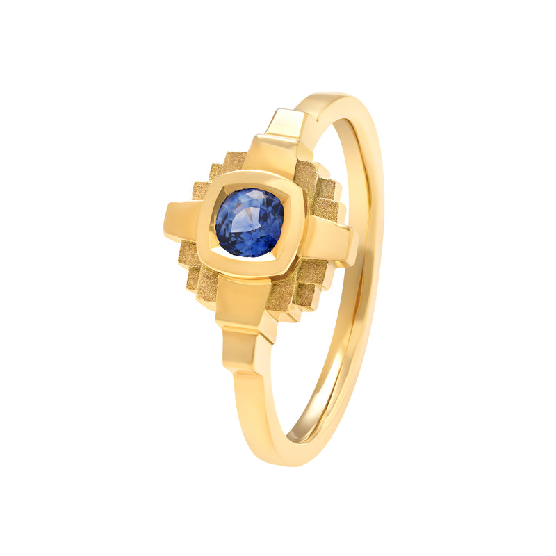 Bague Esther Saphir bleu 4 mm