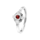 Esther ring 3 mm red sapphire