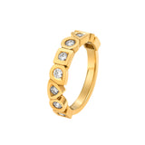 wedding ring Alchimie small with 9 gold diamonds