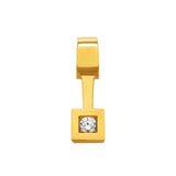 Pendant Garland square short diamond in gold