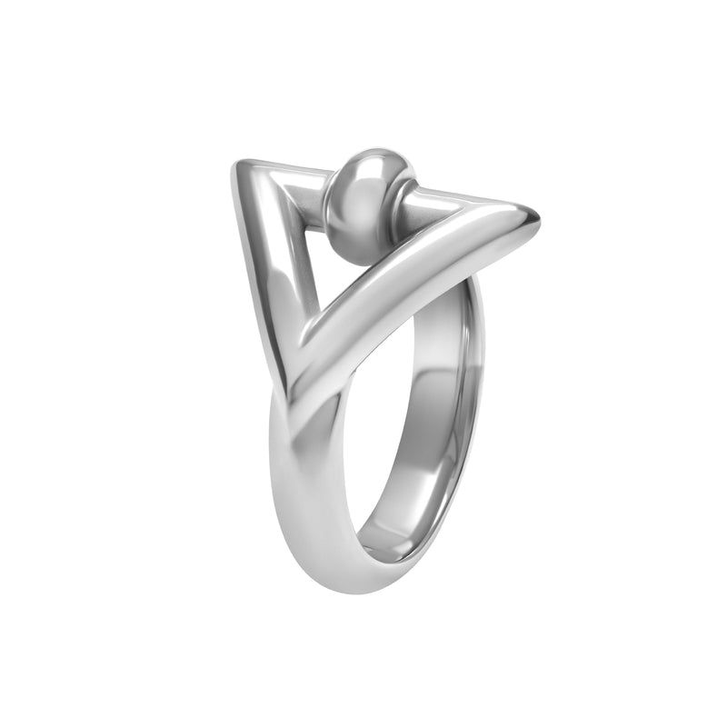 Bague Triangle Trilogie Alchimie Argent