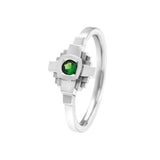 Bague Esther Tsavorite verte 3 mm