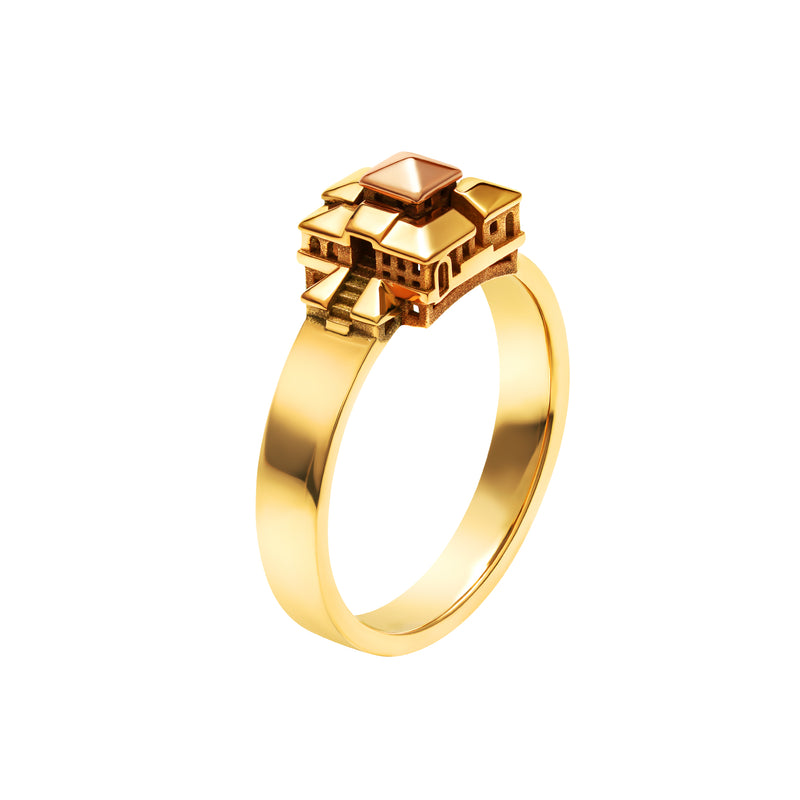 RING ARCHITECTURE CITÉ SQUARE BABY IN GOLD