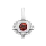 Esther pendant 4 mm red sapphire and diamonds