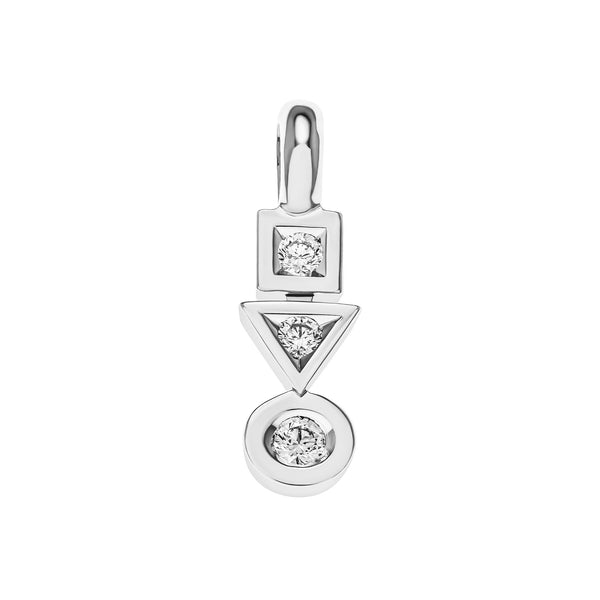 Pendentif homme de Vitruve carré et rond en or Tournaire, Bijou